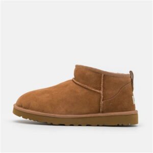 UGG Classic Ultra Mini Women's Brown 1116109-CHE Leather Boots with Sheepskin