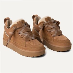 UGG Women’s Lowmel 1144032-CHE Brown Suede and Textile Shoes
