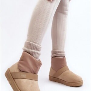 Big Star Snow Boots Model MM274152 Beige Height 13 cm