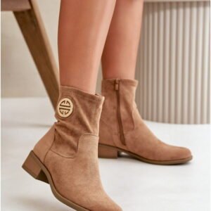 Step in style Ankle Boots Lerioria ASA198-28 Beige Faux Leather
