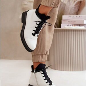 Step in style Ankle Boots Model RMR2435-4 White 12cm Shaft