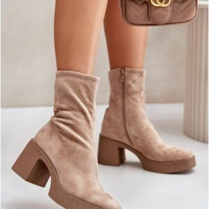 Step in style Ankle Boots Model HY42-739 Beige Eco Leather