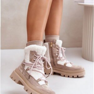 Step in style Ankle Boots Merilana A8902-8 Beige Faux Leather