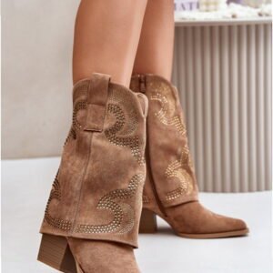 Step in style Ankle Boots S.Barski HY42-153 Camel Faux Leather