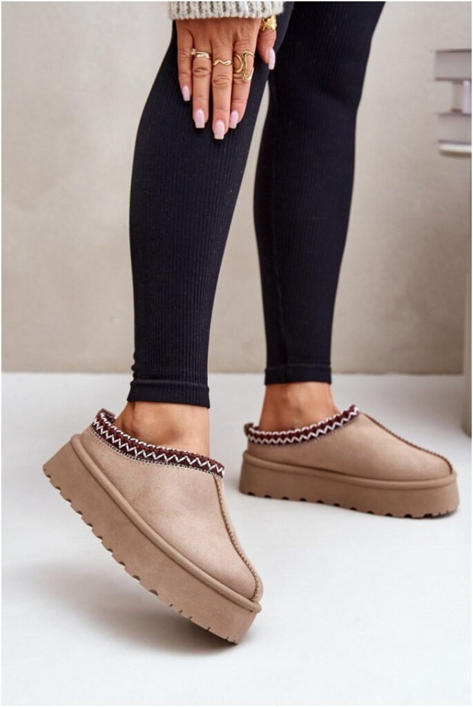 Step in style Snow Boots Model Narirya VL242P Light Beige Fur Lining