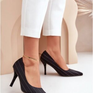 Step in style Heels Tifidra SQC-124 Black Textile Material