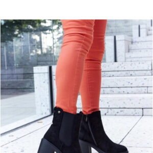 Solea Caio Ankle Boots Black Eco-Suede 8 cm
