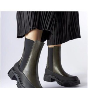 Solea Slip-on Boots Faisal Green-Black Heel Height 4 cm