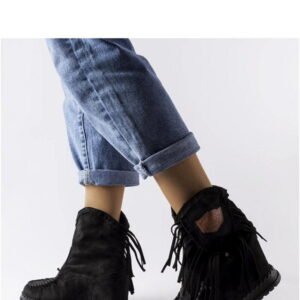 Solea Wedge Ankle Boots Solea Black Eco-Leather