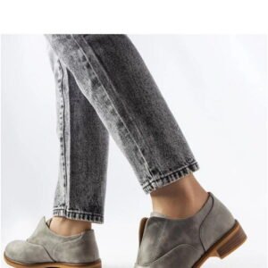 Solea Footwear Burdett Grey Eco-leather Round Toe