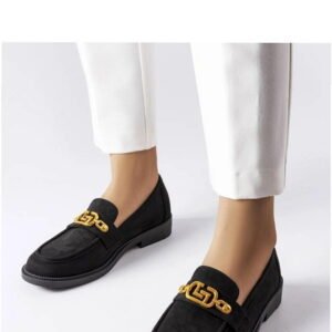 Solea Ouellet Moccasins Black Eco Suede