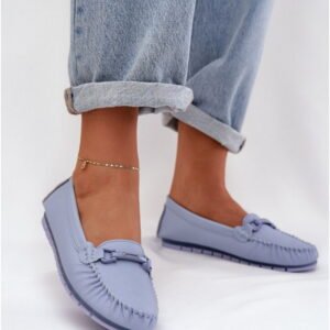 Step in style Moccasins Model LR51-547 Blue Natural Leather