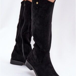 S.Barski Boots Model HY51-062 Black Shaft Height 38.5 cm