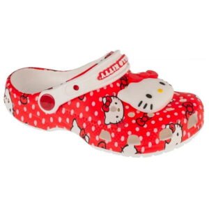 Crocs Kids Classic Hello Kitty Clog Red Shoes