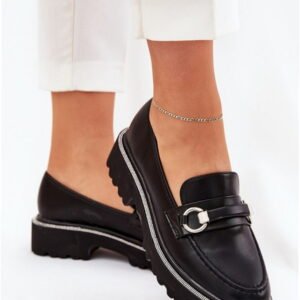 Step in style Moccasins Model Patina 888-883 Black Eco Leather