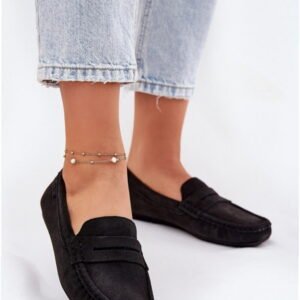 Big Star Women's Moccasins RR274948 Black Natural Suede