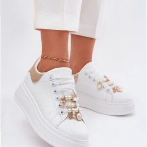 Step in style Sports Shoes Ocerdia YY-156 White/Gold Eco Leather