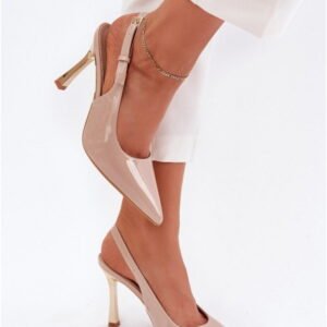 Step in style Rivori LE116P Court Shoes Beige Faux Leather