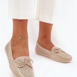 Step in style Moccasins Model Mirisa VG250 Beige Eco Leather
