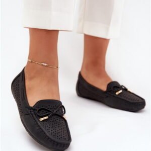 Step in style Moccasins Model Mirisa VG250 Black Eco Leather