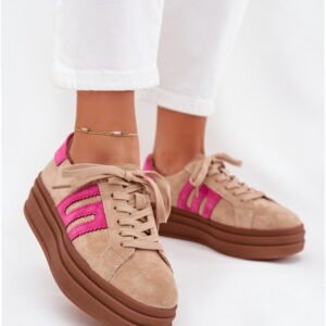 Step in style Sport Shoes Eldira GD-LX1075F Beige Suede