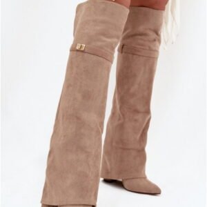 Step in style Women's Boots Model Serelle CLS-593 Beige Suede Knee-High
