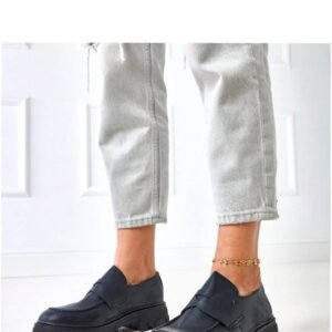 Solea Moccasins Model Kirna MP407-1 Black Heel Height 4.5 cm