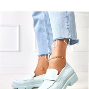 Solea Moccasins Model Seraphin MP405 Blue Heel Height 4 cm
