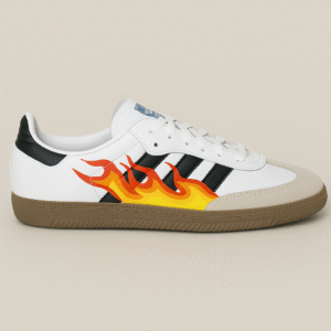 Adidas Samba OG B75806 – Custom Hand-Painted "Flame Fire" Edition