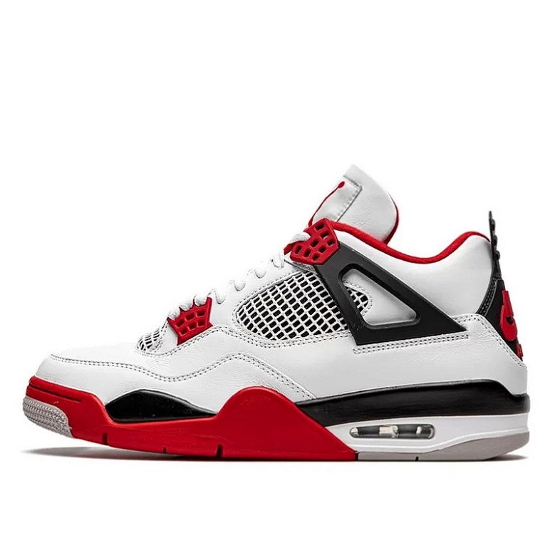NIKE Air Jordan 4 Retro "Fire Red" Sneakers Red