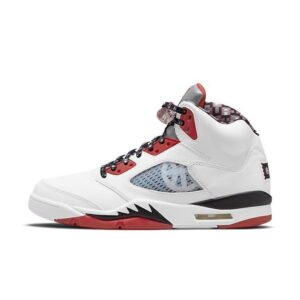 Air Jordan 5 Men's Sneakers DJ7903-106 White/Red