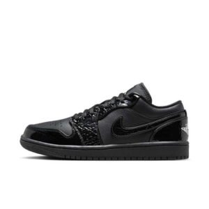 Air Jordan 1 Low HJ7743-010 – Black Leather Men’s Sneakers