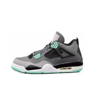 Air Jordan 4 Retro 308497-033 – Grey Leather Men’s Sneakers with Air Cushioning