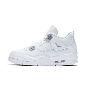 Air Jordan 4 Retro 308497-100 – White Leather Men’s Sneakers with Air Cushioning