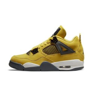 Air Jordan 4 Retro 408452-700 – Yellow Men’s Sneakers with Air Cushioning
