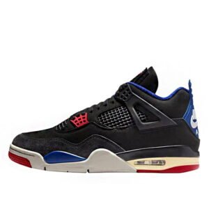 Air Jordan 4 Rare Air FV5029-003 – Black/Fire Red/Deep Royal Blue/Grey Unisex Sneakers