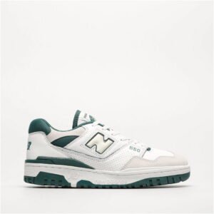 New Balance 550 BB550STA – White/Green Leather Unisex Sneakers