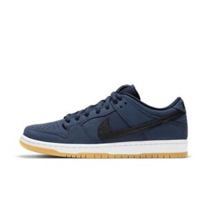 Nike SB Dunk Low Pro ISO Navy Gum – Men’s Skateboarding Sneakers with Suede Upper and Zoom Air Cushioning