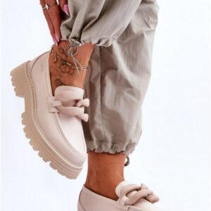 Step in style Moccasins Model Big Star LL274581 Beige High Platform