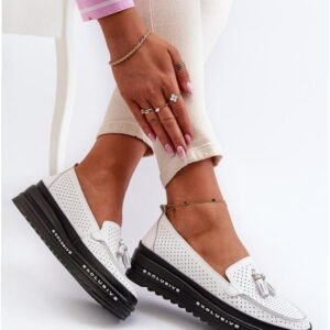 Step in style Moccasins Model Assetnima 24PB18-7176 White Leather