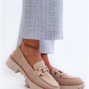Mocassini Step in Style Modello DA TW117 Beige Altezza tomaia 6 cm