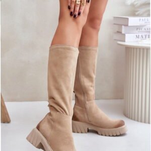Step in style Boots Model Zazoo 70145 Beige High Quality Suede Leather