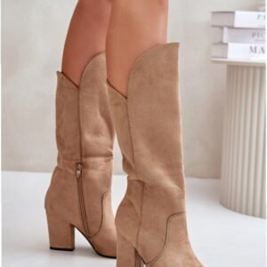 Step in style Knee High Boots Model Clorira MP401-1 Beige