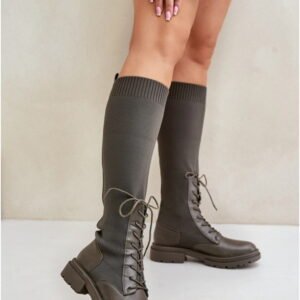 Step in style Boots Model Iranel 68129 Dark Green Shaft Height 40 cm