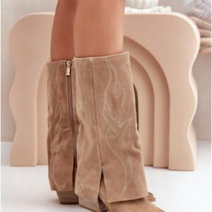 Step in style Boots Model Zazoo 3487 Beige Mid-Calf Suede