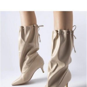 Solea Low Heel Boots Deserres Beige heel height 5.5 cm