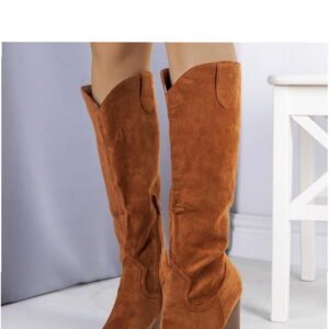 Solea Insulated Cowboy Boots Ezer Brown Heel Height 8.5 cm