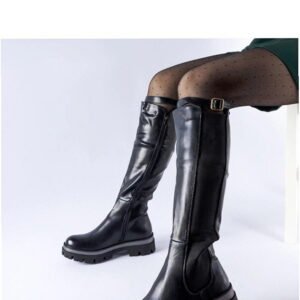 Solea Stuart Boots Black Decorative Strap