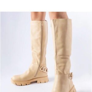 Solea Flat Boots Armand Beige 45.5 cm