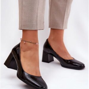 Schritt in Stil Pumps Modell Vinceza 91130 Schwarzes Lackleder